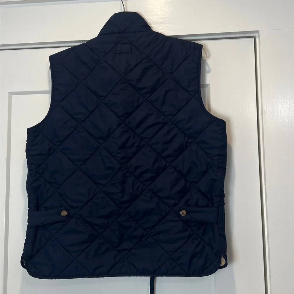 J. Crew Dark Blue Quilted Vest size small.